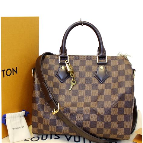 louis vuitton speedy bandouliere 25 damier ebene vs monogram|discontinued louis vuitton speedy.